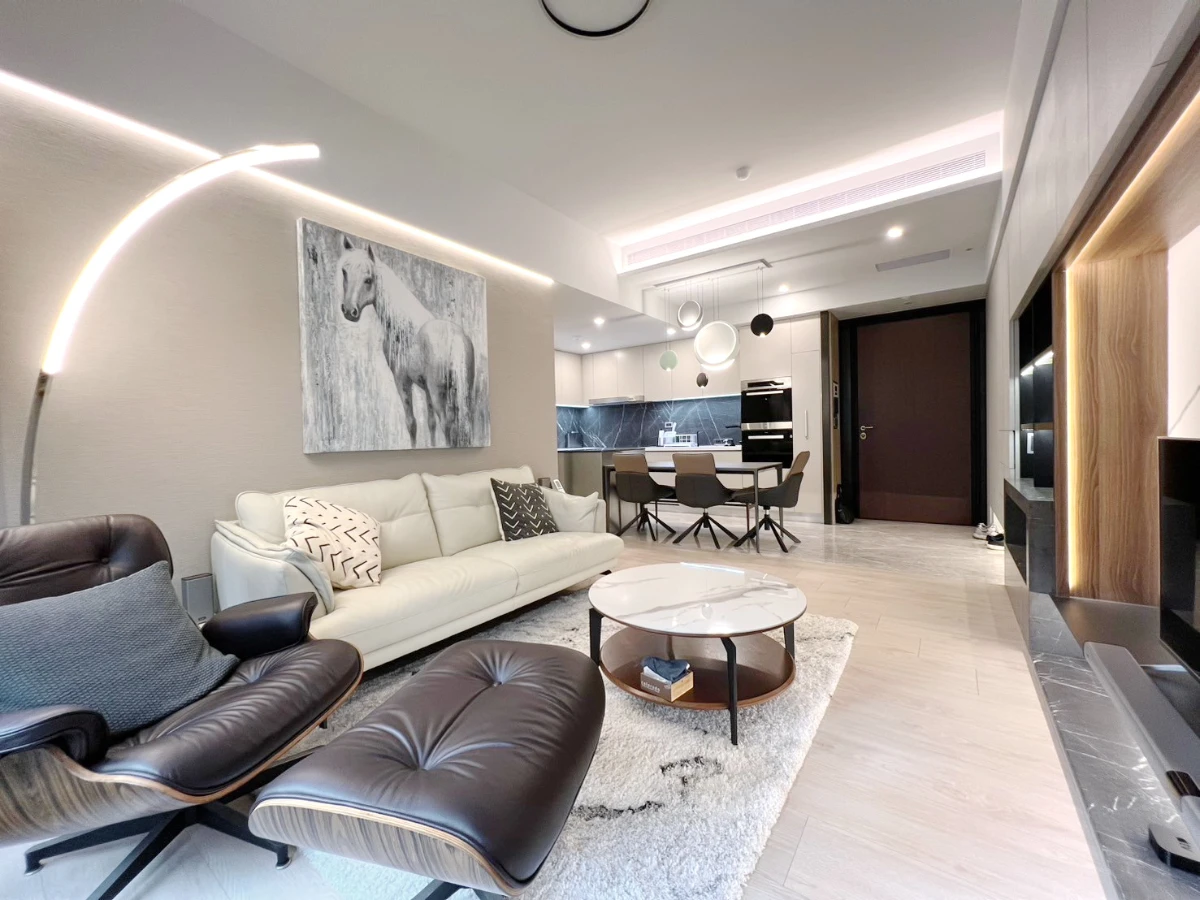 Taipei apartment rental-living room and sofa view