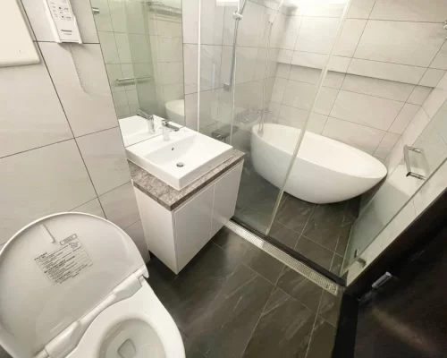 Taipei apartment rental-Zhongxiao 101-10F-bathroom view