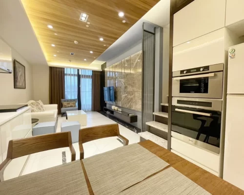 Taipei apartment rental-Zhongxiao 101-10F-living room view-2