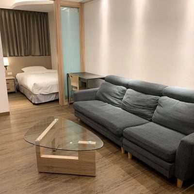 living room and bed room